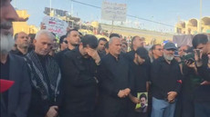 حضور وزیر ورزش و رئیس فدراسیون فوتبال در مراسم وداع با امام شهید